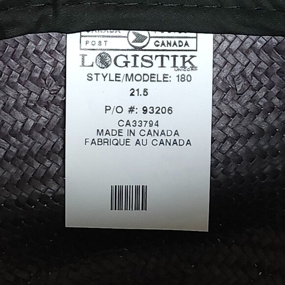 CANADA POST EMPLOYEE Uniform Hat Sun Hat Work Hat STRAW LOGISTIK - Picture 7 of 7